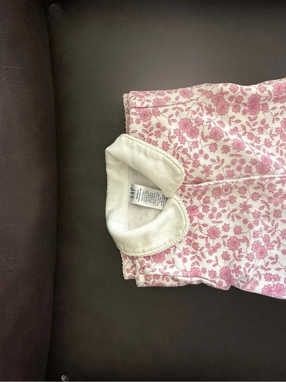 Vintage GAP Pink Floral One-Piece with White Collar
